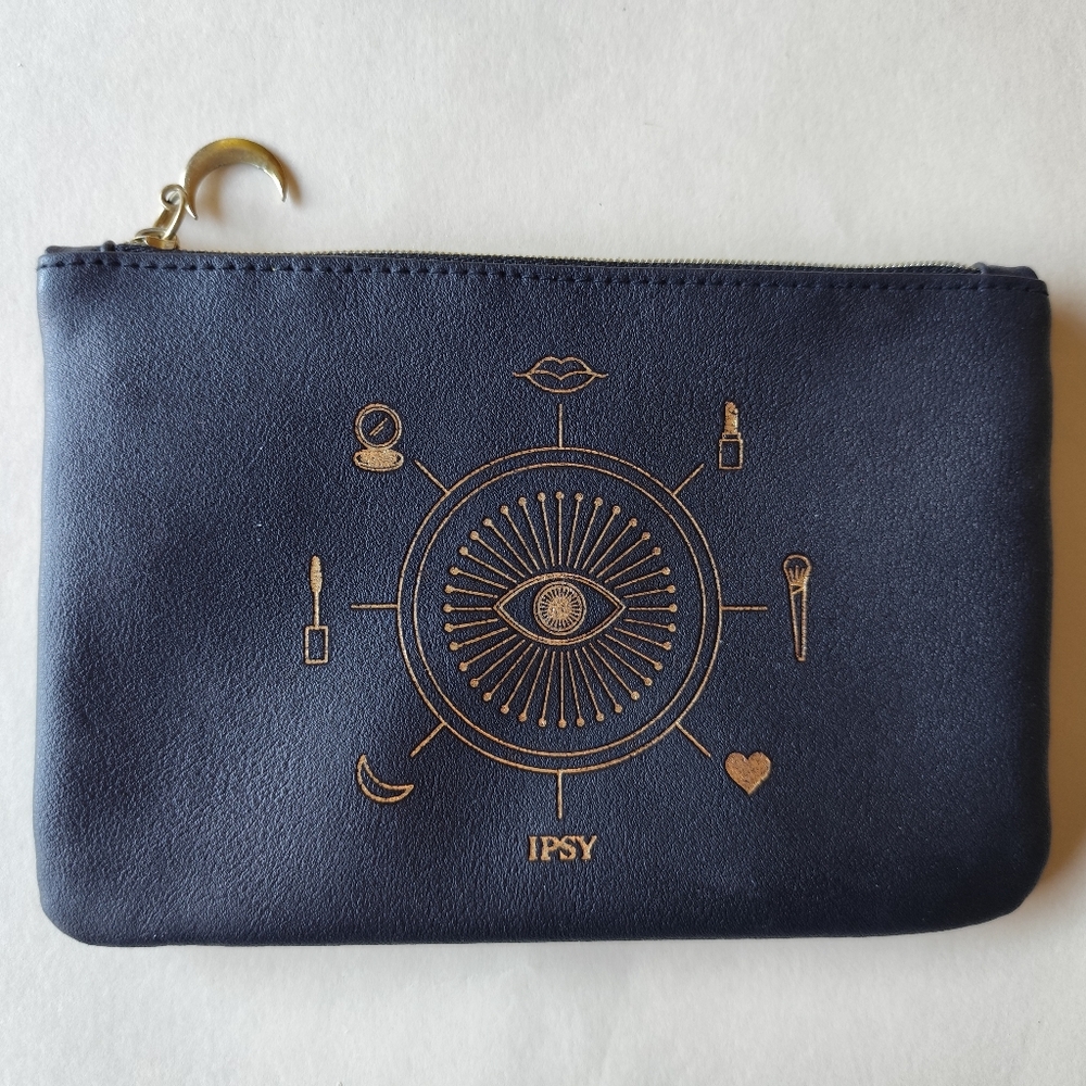 3/$25💙IPSY Glam Bag Black You're Magic Makeup Cosmetic BAG